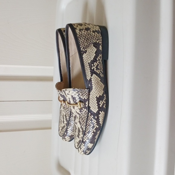 Sam Edelman "Lior" leather snakeskin bit slip on loafers - size 7 - Picture 3 of 11